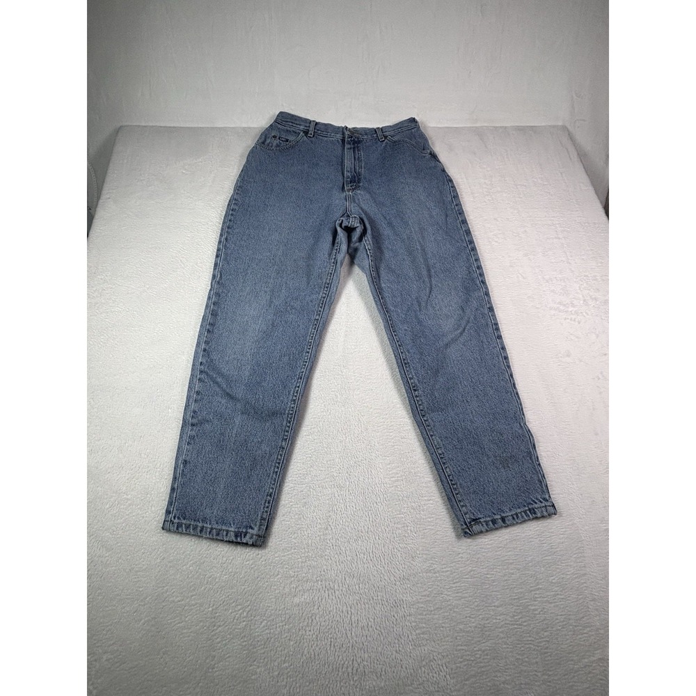 Lee Relaxed Fit Straight Leg Women Jeans 16 Petite Dark Wash Blue Denim HighRise